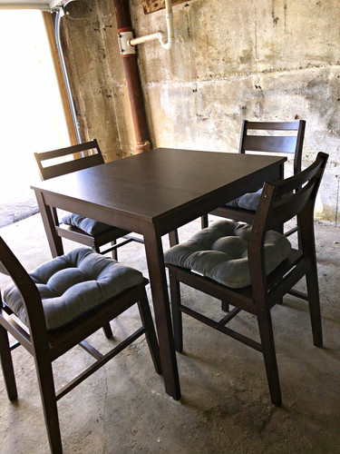 Piece dark wood square - 5-piece,